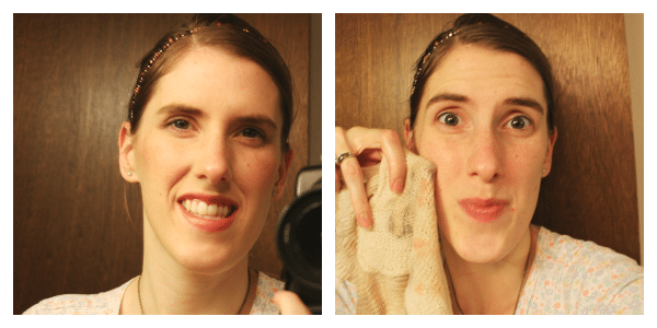 oil cleansing before & after