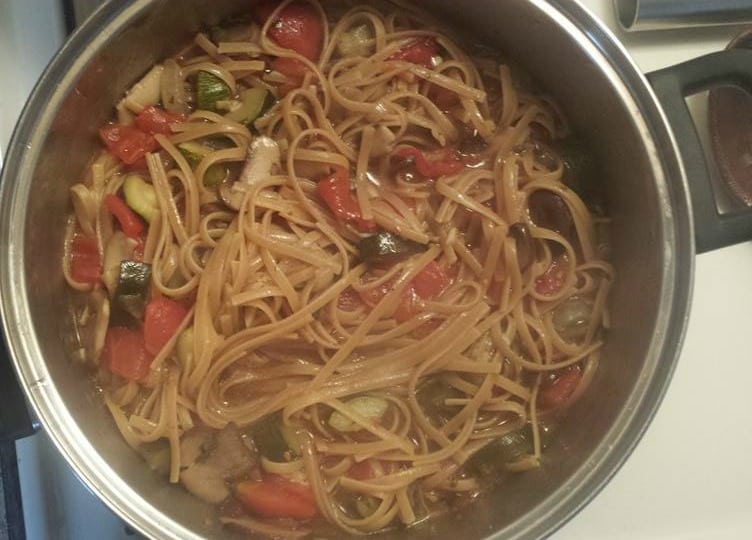 finished veggie pasta