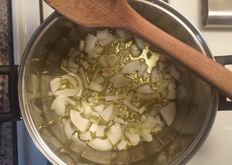 onions in pot
