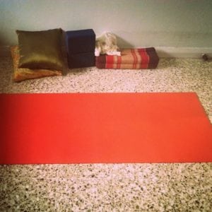 My at home yoga set up.