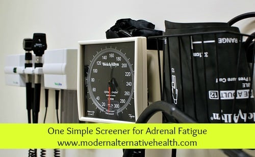 One Simple Screener for Adrenal Fatigue