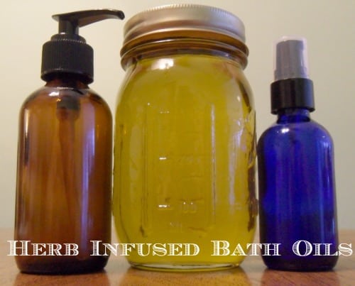 herb infused bath oils