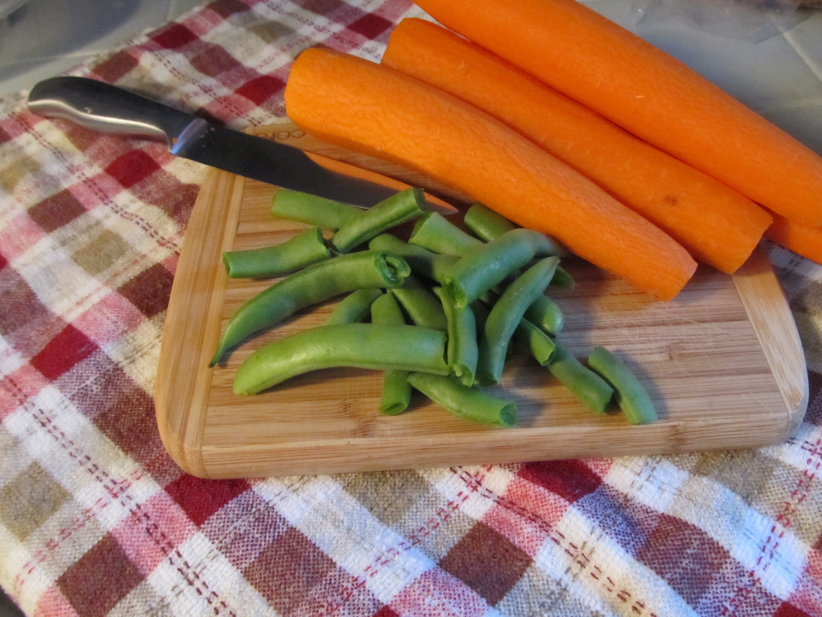 green beans and carrots