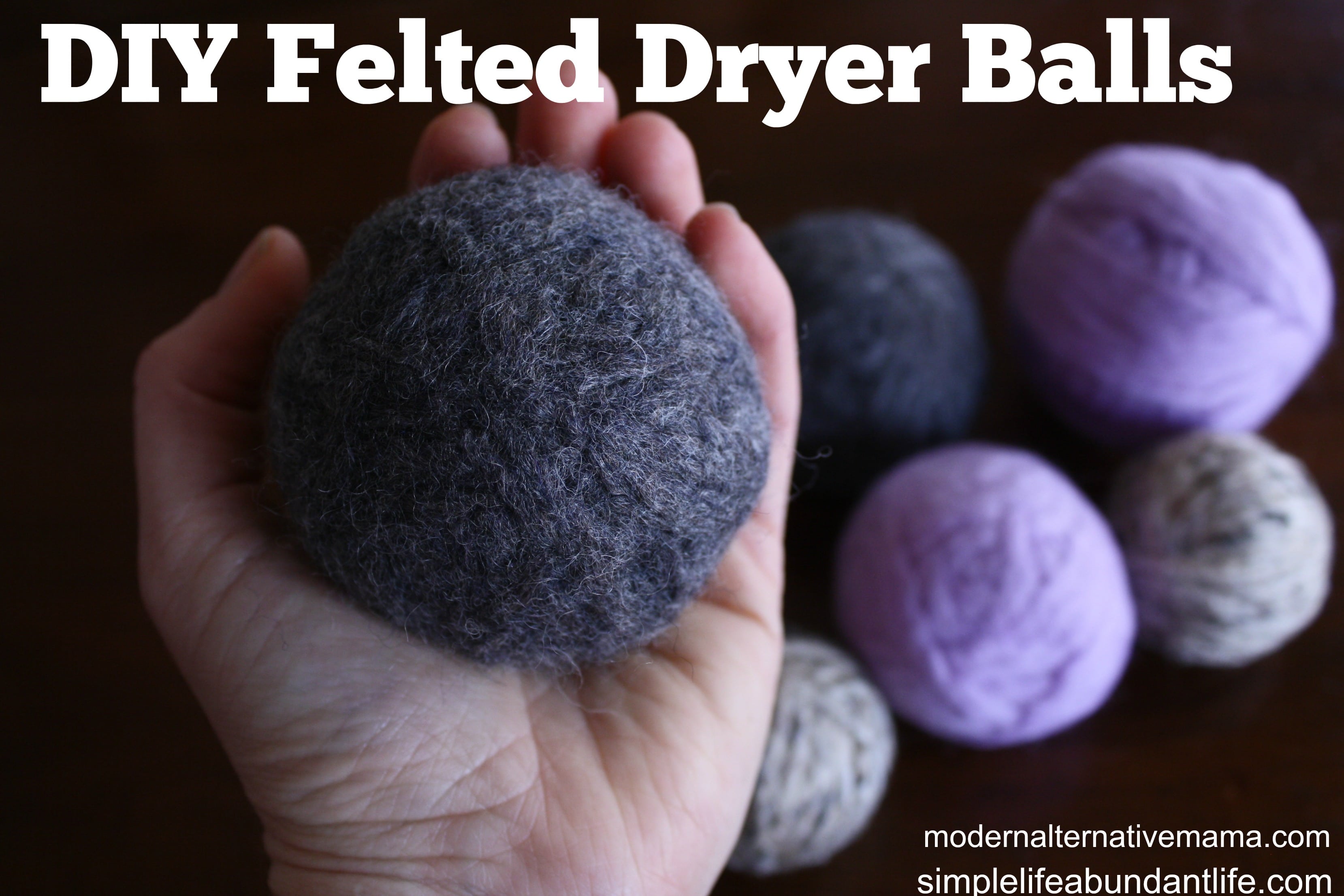 diy felted dryer balls