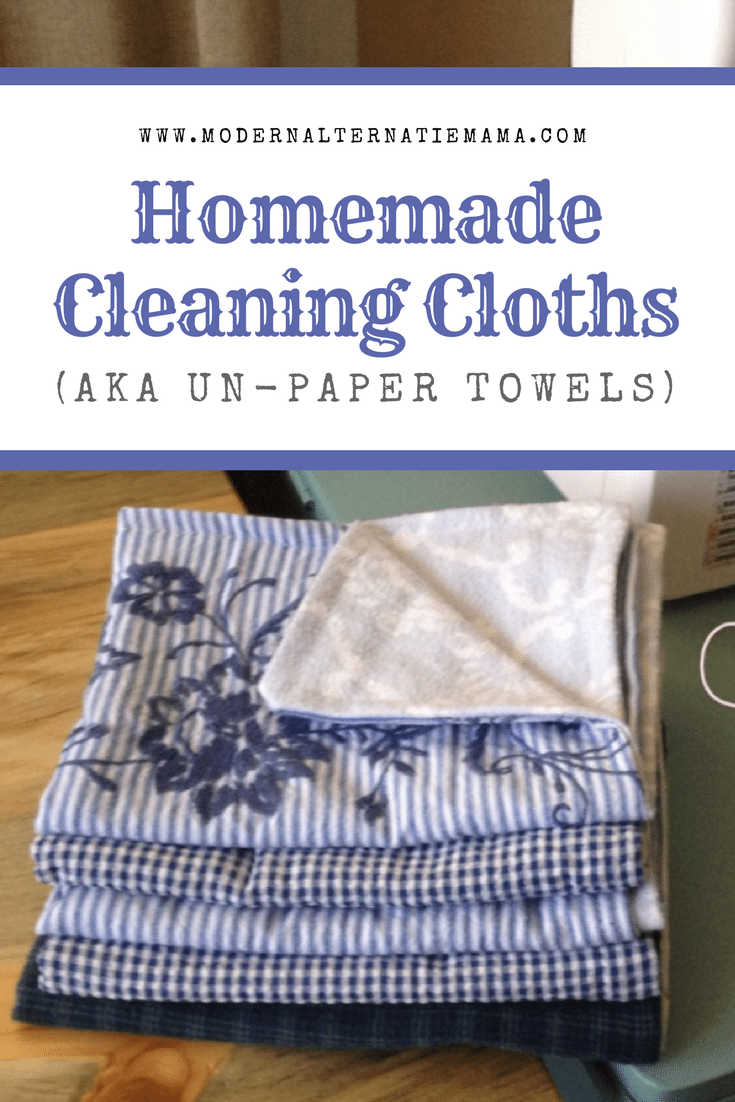 Homemade Cleaning Cloths (aka UnPaper Towels)